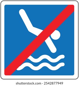 No nade en esta zona, está prohibido nadar