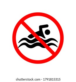 Do Not Swiming  Icon  Eps 10 