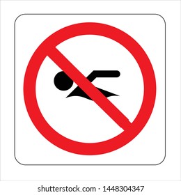 Do not swim,prohibition sign, vector illustration design.