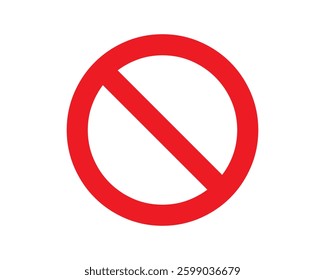 Do not symbol vector. Sign, icon, symbol, no, warning, forbidden, red, ban, illustration, isolated, not, prohibited. Can use for infographic, banner, poster, web design. Isolated on white background. 