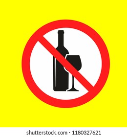 do not take beverage, caution warn symbol for public transport areas to do not do that. vector logo, sign, symbol