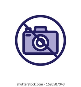 Do Not Take Picture Trendy Flat Icon Design