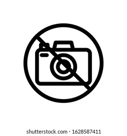 Do Not Take Picture Trendy Flat Icon Design