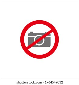 no tomar imágenes icono ilustración de vector plantilla de logotipo