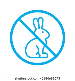 do not test on animals icon vector