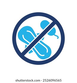 do not throw feminine sanitary pad and tampon colored icon vector design good for web or mobile app