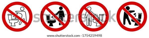 Do Not Throw Flush Rubbish Toilet Stock Vector (Royalty Free ...