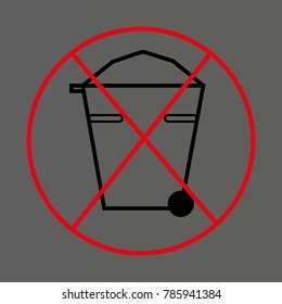 do not throw in garbage icon