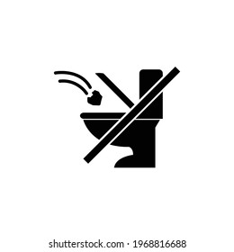 Do not throw garbage into the toilet