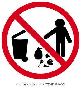 Do not throw garbage on the ground. Please put your rubbish in the waste bin