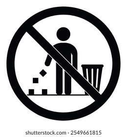 Do not throw garbage on the ground sign.