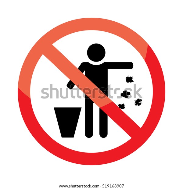 do-not-throw-rubbish-sign-stock-vector-royalty-free-519168907