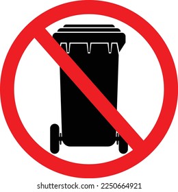 Do not throw rubbish Symbol, Don't Throw Garbage Icon