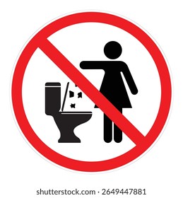 Do not throw tissues in the toilet Women