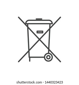 Do not throw in trash can vector. Recycle symbol modern simple vector icon for website or mobile app