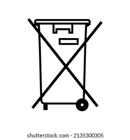 Do not throw in trash, packaging. Symbol, logo, vector icon.