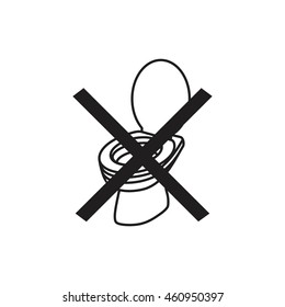 do not Throw trash in the Toilet