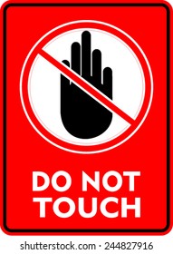 Do Not Touch Sticker Label Stock Vector (Royalty Free) 1627310818 ...