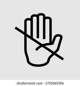 Do not touch ahand vector icon