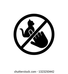 do not touch, animal, cat icon. Element of prohibition sign icon. Premium quality graphic design icon. Signs and symbols collection icon