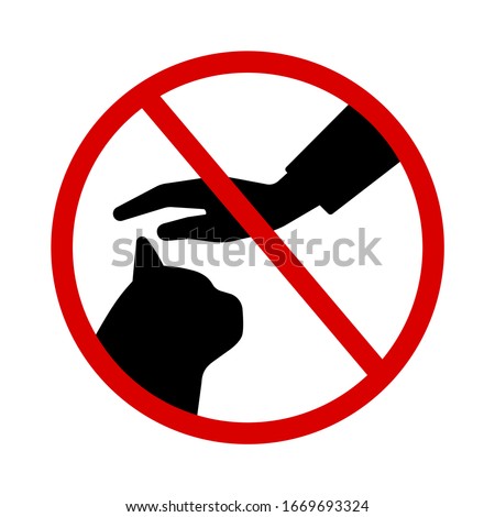Do not touch the cat silhouette vector sign icon symbol