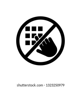 do not touch, code icon. Element of prohibition sign icon. Premium quality graphic design icon. Signs and symbols collection icon