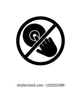 do not touch, drive icon. Element of prohibition sign icon. Premium quality graphic design icon. Signs and symbols collection icon