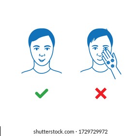 Do Not Touch Face Icon.