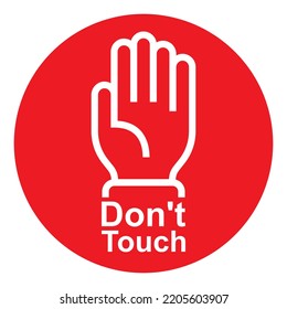 Do Not Touch Hand Icon Stop Stock Vector (royalty Free) 2205603907 