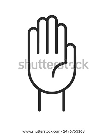 Do not touch hand icon. Stop or forbidden line sign vector illustration stock illustration