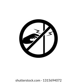 Do Not Touch Cable Icon Element Stock Illustration 1333817468 ...