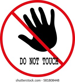 Do Not Touch Icon Stock Vector (Royalty Free) 581808448 | Shutterstock