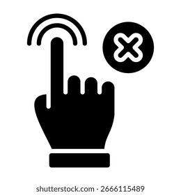 Vektorgrafik des Symbolstils nicht berühren