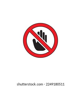 Symbol-Vektorsymbol nicht berühren
