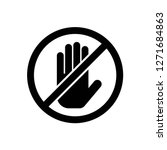 do not touch icon vector, on white background editable eps10
