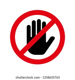 do not touch icon vector on white background editable eps10