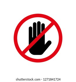 do not touch icon vector, on white background editable eps10