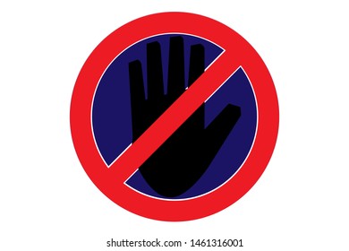 Do not touch icon. Vector illustration