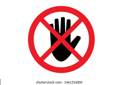 Do not touch icon. Vector illustration