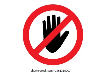 Do not touch icon. Vector illustration