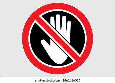 Do not touch icon. Vector illustration