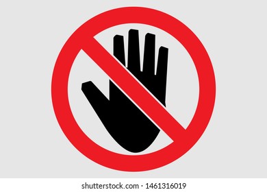 Do not touch icon. Vector illustration