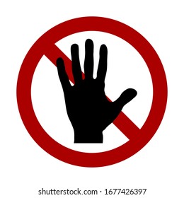 Do Not Touch Icon. Vector Image.