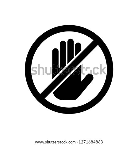 do not touch icon vector, on white background editable eps10 商業照片 © 
