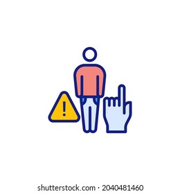 Do Not Touch Other People icon in vector. Logotype