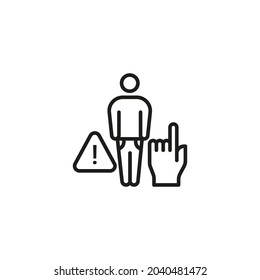 Do Not Touch Other People icon in vector. Logotype