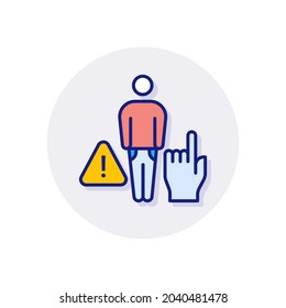 Do Not Touch Other People icon in vector. Logotype