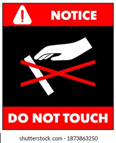 no tocar la ilustración del vector de prohibición