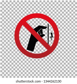 Do not touch sign icon vector