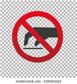 Do not touch sign icon vector